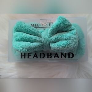 Sleek'e Turquoise Micro Fiber Bow Headband